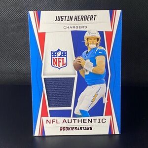 NA-JH Justin Herbert 2021 Panini Rookies & Stars Football LA Chargers Relic